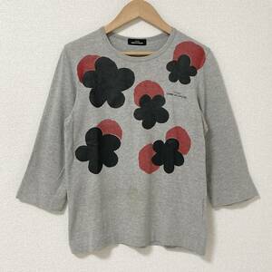 AD2009 tricot COMME des GARCONS 5分袖 Tシャツ 花柄 グレー トリココムデギャルソン ロンT Tee archive 3120544