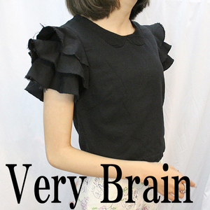 新品未使用！ベリーブレイン Very Brain ブラック！フリルブラウス コットントップス Ｍサイズ milk katie G.V.G.V 定価15540円 黒　080301