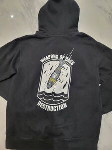 ★WORKING CLASS ZERO★Hoodie WEAPONS OF BASS Color BLACK Size US MEDIUM ワーキングクラスゼロ フーディ 中古品 WCZ パーカー
