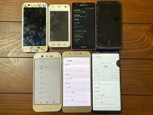 【中古】7台セット Galaxy Note8 Galaxy A8 SC-01K SCV32 ワンセグ XPERIA SC-04E android one X1 F-03F IS11PT Androidスマホ ジャンク