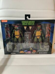 NECA Teenage Mutant Ninja Turtles Raphael/Michelangelo Action Figure SET (2) NEW 海外 即決