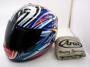 【送料無料】Arai アライ RX-7 RR4 NAKANO ナカノ Mサイズ スモークシールド付き 中野真矢 フルフェイスヘルメット