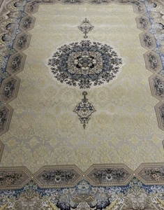 大判　最高峰約144万ノット　シルク30％ウール70%　イラン産手織り 高級ペルシャ絨毯 201×305cm #17