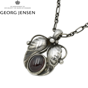 GEORG JENSEN ジョージシェンセン 1994 ガーネット 925S ヘリテージ ペンダント ネックレス シルバー【A01781】