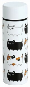 ネコ三兄弟のステンレスボトル(水筒プチ魔法瓶)《猫がいっぱい／140ml》