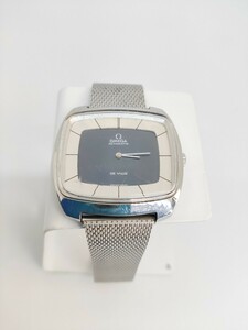 【送料無料】 OMEGA オメガ DE VILLE デビル メンズ スクエア 自動巻 腕時計 青文字盤 稼動品 中古品 現状品 