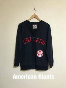 NEGRO LEAGUES BASEBALL MUSEUM 15th CHICAGO American Giants ニグロ リーグ アメリカン ジャイアンツ シカゴ カーディガン 長袖 LB-03 紺