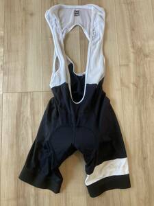 【中古】rapha Light Weight bib shorts ラファ XS Black × White