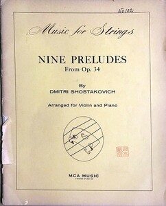 ショスタコーヴィチ 24の前奏曲 作品34 (ヴァイオリン+ピアノ) 輸入楽譜 Shostakovich 24 Preludes Op. 34 洋書