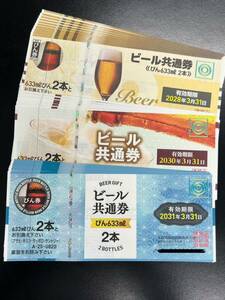 ビール券　24枚　633mlx2本券　送料無料