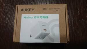 1円スタート　AUKEY Minima 30W USB-C 充電器　ライトニングケーブル