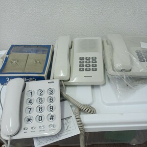 SS-07 シンプルフォン　電話機　希少 有線放送用電話機 VA-550D インターホン AI-301　動作未確認　1002