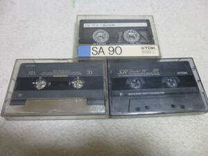 TDK カセットテープ メタルポジション ７０分１ 本、ハイポジション５４分1本・９０分1本　　計３本　　 中古品　