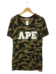 A BATHING APE◆Tシャツ/XS/コットン/KHK/カモフラ