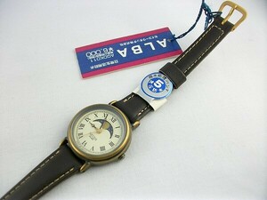 o26u20★ALBA 古い腕時計 クオーツ時計 電池交換済 ムーンフェイス不良 在庫品