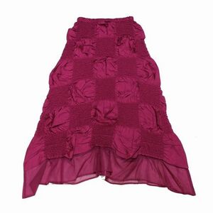 PEPLUM by YOSHIKI HISHINUMA ペプラム バイ ヨシキ ヒシヌマ Vintage Shrink Long Skirt シュリンク ロングスカート 2 ワイン