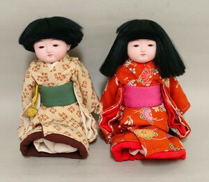 日本人形 　市松人形　ペア　竹取物語