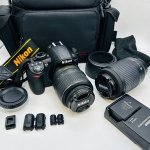 Nikon D3100 DX SWM VR DE IF カメラ セット ニコン 一眼レフ バッテリー バッグ レンズ シェード 望遠 1円 お得 撮影 趣味 お買い得 6277