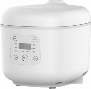 アウトレット☆コンパクト炊飯器 RM-204H WH ホワイト シンプル 省スペース デジタル表示 タッチ式ボタン 未使用 送料無料