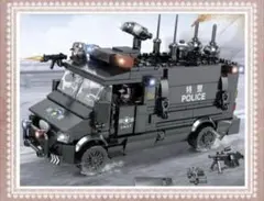【レゴ互換】特殊警察 SWAT 大型輸送車両 装甲車 ブロック 模型 おもちゃ