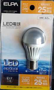 ELPA LED電球 LDA4L-H-E17-G403