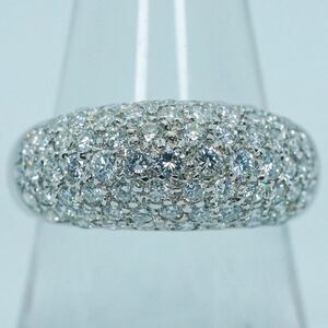 ★1円スタ！【1.40ct】K18WG 5.9g ♯14 ホワイトゴールド ラウンドカット レディース ダイヤモンドリング Diamond Ring ユニセックス