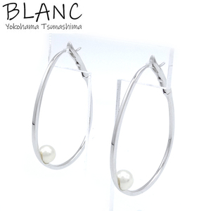 TASAKI フープ パール ピアス K18 ホワイトゴールド 真珠 6.0mm/6.1mm K18WG タサキ 横浜BLANC