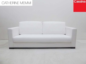 ■CATHERINE MEMMI カトリーヌメミ■Cassina カッシーナ 3人掛け トリプル 3Pソファ ファブリック ホワイト クリーニング済