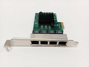 [即決]Gigabit LANカード 1Gb x 4ポート (PCIe x1, ロープロファイル付) (送料込) #4