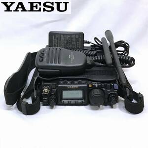 美品 八重洲無線 YAESU FT-818ND HF/50/144/430MHz帯 送信出力 6W 無線機 / ホイップアンテナ アダプター マイク ベルト 専用ケース付き