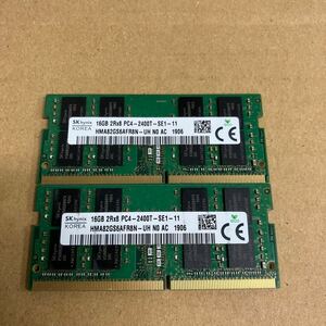 K132 SKhynix ノートPCメモリ 16GB 2Rx8 PC4-2400T 2枚