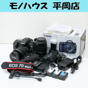 Canon EOS 7D MarkⅡ デジタル一眼レフカメラ レンズ2本 バッテリー3個 ACアダプター バッテリーグリップ レンズフード 他付属品多数