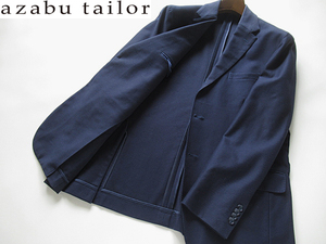 新品◆春夏★日本製 麻布テーラー azabu tailor★紺ブレザー コットンジャケット 52 濃紺