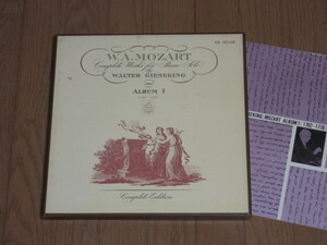 ギーゼキング「モーツァルト・ピアノ音楽全集/第1集」（５枚組/BOX）