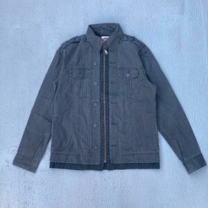 Dickies ディッキーズ　シャツジャケット　長袖　フルジップ　古着　アメカジ　ブルゾン　ワークジャケット