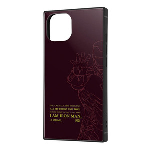 iPhone 14 13 スマホ ケース カバー アイアンマン 黒 ブラック マーベル Marvel かっこいい 耐衝撃 キャラクター グッズ