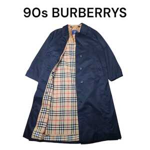 90s BURBERRYS　ステンカラーコート　ノバチェック　ライナー付き　ロングコート　MADE IN ENGLAND　イングランド製