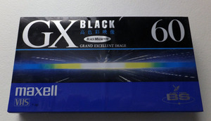 未開封 VHS ビデオテープ / maxell GX　BLACK 60