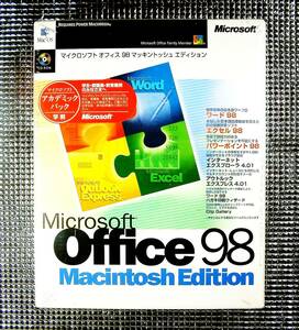 【4060】Microsoft Office 98 Machintosh版 学割 新品 オフィス マッキントッシュ用 PowerPointパワーポイント Wordワード Excelエクセル 