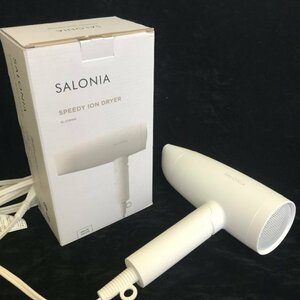 SALONIA スピーディーイオンドライヤーホワイト SL-013WH【PSEマークあり】【訳あり※切替スイッチ問題有り/取扱説明書欠品】78 00053