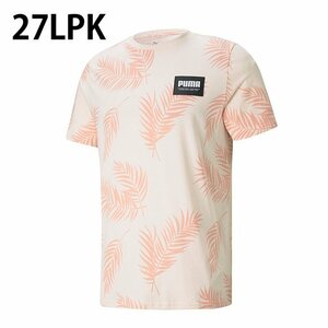 【新品タグ付き】PUMA プーマ★SUMMER COURT AOP Tシャツ★845859★3,300円の品【Mサイズ】桃