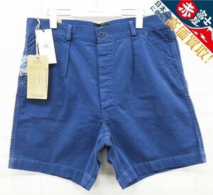 3P4523/未使用品 RRL プリーツツイルショーツ ダブルアールエル