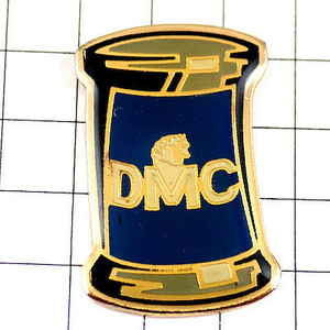 ピンバッジ・青いミシン糸ボビン一巻ＤＭＣ◆フランス限定ピンズ◆レアなヴィンテージものピンバッチ