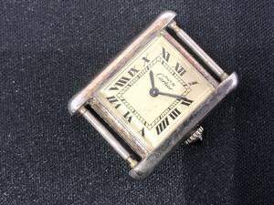 Cartier カルティエ must de Cartier PARIS 925 ARGENT マストタンク 手巻き レディース 腕時計 動作品 現状品 AD081000