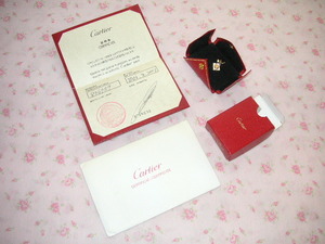Cartier カルティエ ギフトボックス チャーム WG ホワイトゴールド YG イエローゴールド K18 コンビ 2C ロゴ ブレスレットネックレストップ