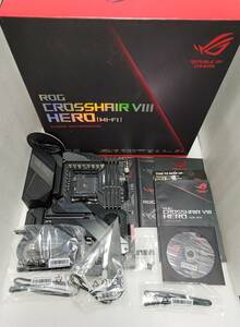 ASUS マザーボード ROG Crosshair VIII Hero WI-FI X570 AM4 2.5GbitLAN Wi-Fi6+BT5 ATX 【動作OK・美品】