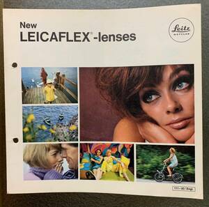 ライカ LEICAFLEX - Lenses R- レンズ オリジナル カタログ 1970年 英語版 三開き裏表 デッドストック 大変貴重 