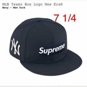 【新品】 7 1/4 24SS Supreme MLB Teams Box Logo New Era Navy シュプリーム チームズ ボックス ロゴ ニューエラ ネイビー
