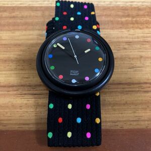 未使用保管品 POP SWATCH / 1988年製 FUNKY RAINBOOW カラフルドット ポップ スウォッチ 動作未確認 状態良好 AG1988 レインボー