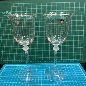 クリスタル ワイングラス SASAKI CRYSTAL ササキクリスタル　昭和　レトロ　売り切り